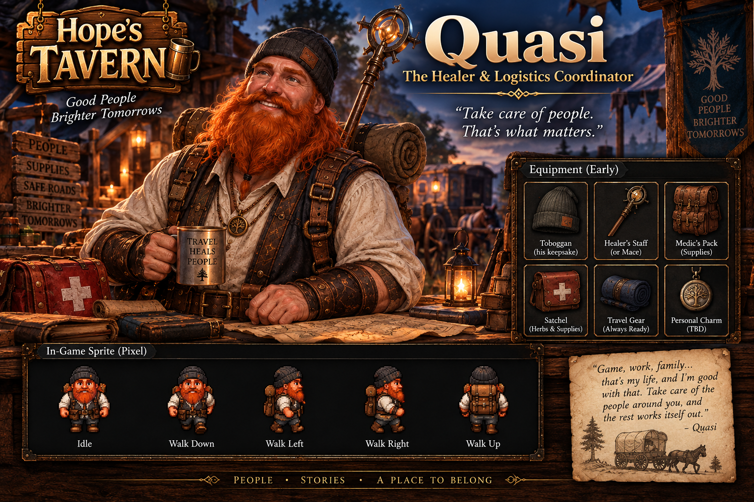 Quasi character artwork
